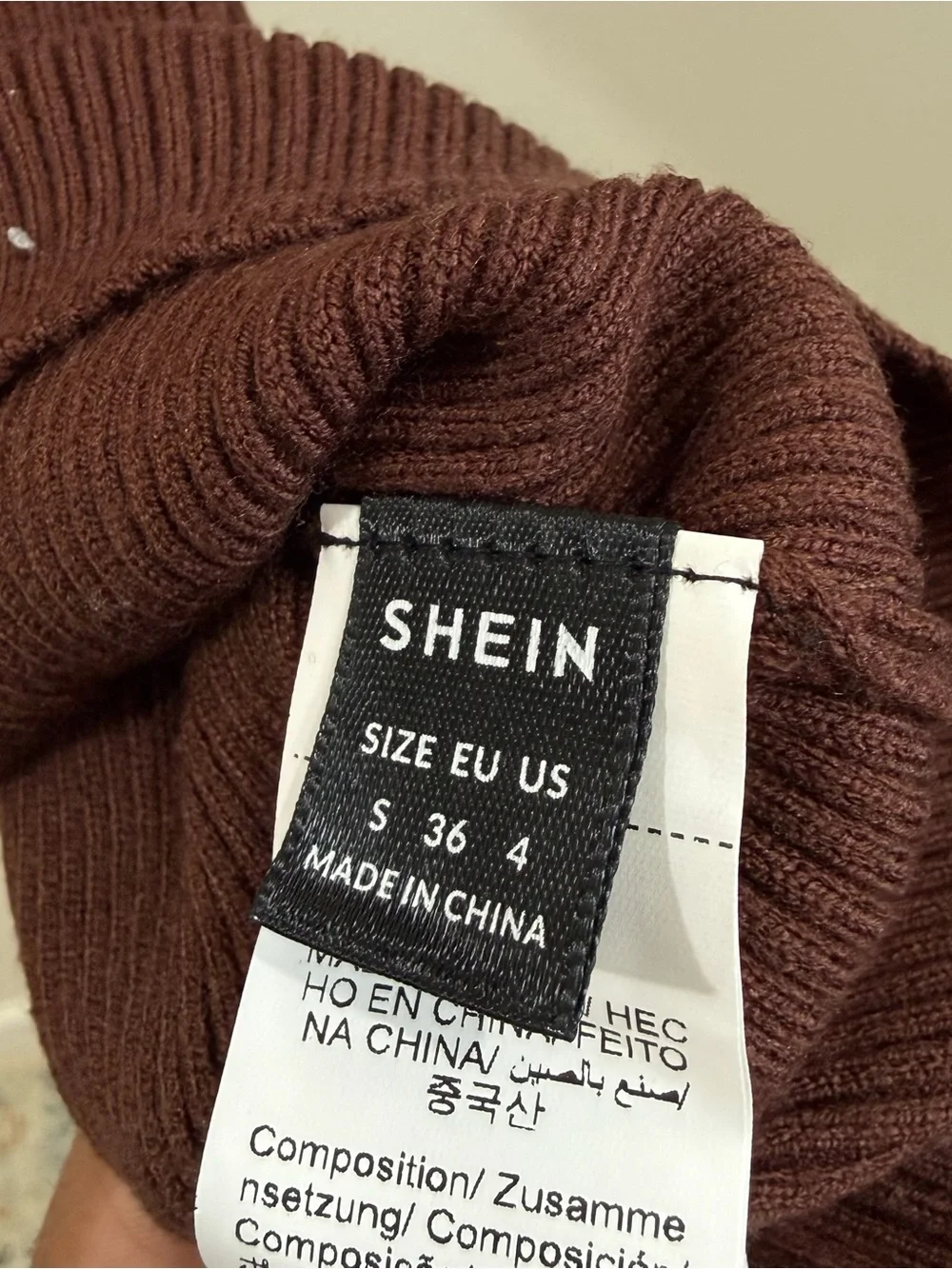 SHEIN fitted ribbed